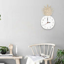 Nordic Pineapple Wall Clocks Children'S Room Wooden Silent Wall Clock Home