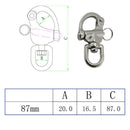 Stainless Steel 316 Ring Rotating Spring Shackle Quick Release Shackle fsw IPV