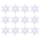 12pcs Christmas Ornament Transparent Clear Acrylic Snowflake Pendant