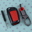 Carbon Fiber Skin Cover Remote Key Case Shell Fit For Q3 A1 S3 Q7 A5 TT TTS