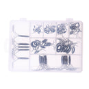 75pcs Fishing Rod Pole Guides Tip Rings Repair Kit Mixed 8 Sizes