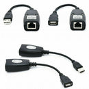 USB to RJ45 CAT5/CAT5e/CAT6 LAN UTP Extension Cable Extender Adapter Up to 150ft