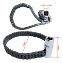 Oil Filter Wrench Heavy Duty Strap 52 Knots Dual Chain 1/2" Square Drive