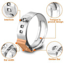Stainless Steel Single Ear Hose Clamp, 80Pcs 6-23.6mm Crimp Hose Clamp Asso