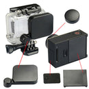 Black lens cap + battery back door + side door cover for gopro hero 3+/4 camer Z