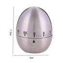 Mechanical Timer Kitchen Cooking 60 Minutes Alarm Stainless Steel Egg Design