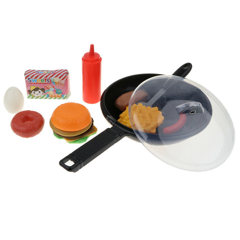 9pcs/Set Kids Toddler Fast Food Playset for Girls Boys Cooking Pretend Play