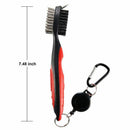 3 Pieces Golf Double-Sided Cleaning Brush Retractable Zipper Wire Groove Cl
