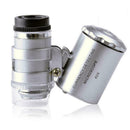 60x Handheld Pocket Microscope Jeweler Magnifier With LED Glass SALE Light V7E9
