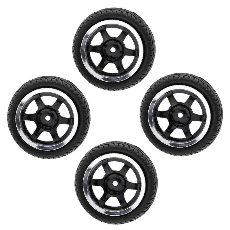 4pcs RC Flat Racing Tires Tyre Wheel Rim For HSP HPI 1:10 On-Road Car 6017