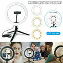 10in LED Ring Light Lamp Selfie Camera Phone Studio New Stand Tripod Q4G1