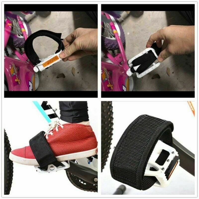1 Pair Fast Release Cycling Road Bike Pedal Straps Bicycle Feet Toe Clips Belt