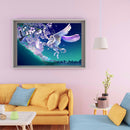 Diamond Painting Upright White Horse DIY Full Round Wall Picture 40x30cm