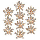 10pcs Crystal Flower Embellishment Flatback Buttons for Wedding Craft 25mm
