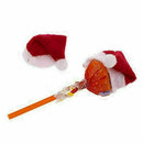 6pcs Christmas Mini Lollipop Lollypop Santa Claus Hat Cap Wrap Xmas Party-Decor