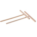 2Pcs T Shape Wooden Rake Round Batter Pancake Crepe Spreader Kitchen ToolsB.kz