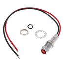 10mm 12VDC Car Truck Red LED Indicator Dash Light Lamp with 200mm Wire