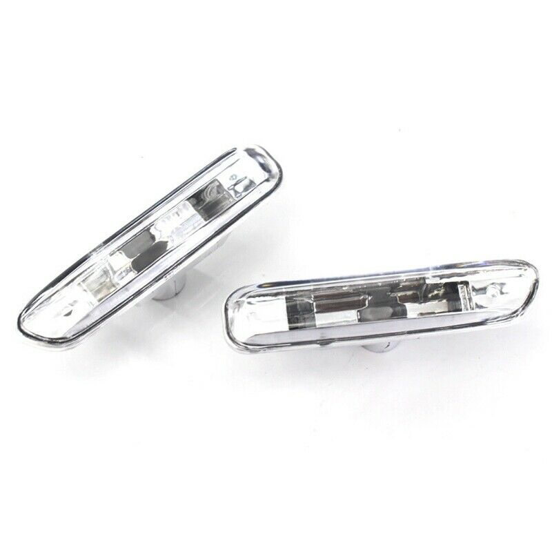 2 Pcs Clear Lens LED Side Marker Car Lights For BMW 3 Series E46 4Door 1999