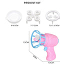 Plastic Electric Automatic Bubble Machine Fan Gun Blower Kids Playing Toys hv2n