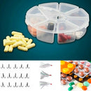 8 Compartments Mini Portable Round Fishing Lure Tackle Medicine Storage Box A