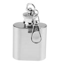 1oz 28ml With Key Chain Key Ring Liquor Stainless Steel Pocket Hip Flask