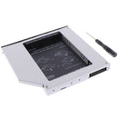 12.7mm Aluminum Alloy 2nd HDD Caddy IDE to SATA 2.5" HDD SSD Case OZ