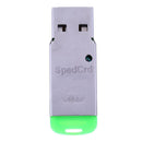 Mini Portable USB2.0 Port Metal Case Smart SD/TF Card for PC(Green)