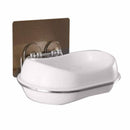 Plastic Suction Cup Soap Bathroom Shower Box Storage Tray Holder Accessori BSE