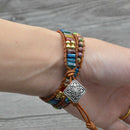 New Chakra Bracelet Fashion Jewelry Natural Stone Bead Handmade Crystal Lea