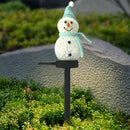 LED Solar Snowman Spike Light In-Ground Garden Lawn Path Lamp (D Blue) A
