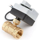 Ac220V Dn25 2 Way 3 Wires Motorized Ball Valve Electric Actuator With Manua