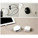 Auto Headphone Cable Cord Organizer Wrap Wire Winder Holder Tool black .