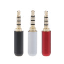 3Pcs/set 3.5mm Plug 4pole Soldering TRRS Male Jacks for Earpieces