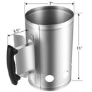 Grill Barbecue Bbq Galvanized Steel Chimney Lighter Basket Outdoor Cooking