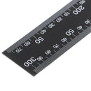 Black Tempered Stainless Steel Measuring Square Ruler DIY Leather Sewing Too Cy