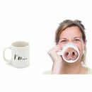 Funny Dog Pig Nose Mug Cup Creative Ceramic Mark Beverage Laugh Tea Coffee  I5I4