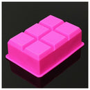 Silicone 6-Cavity Large Square Ice Pudding Jelly Soap Maker Mold Mould Tray Y8F6