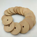 50pcs Wooden Round Unfinished Blank Wedding Christmas Party Gift Tags 40mm