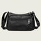 Soft Leather Shoulder Bag Women Big Capacity Zipper Crossbody Pouch (A-880)