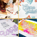 Drawing Double Line Outline Pen Highlighter Marker 12 Colors Pens School