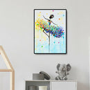 Dancing Girl Full Drill Round Diamond Painting Rhinestone Cross Stitch Kit A