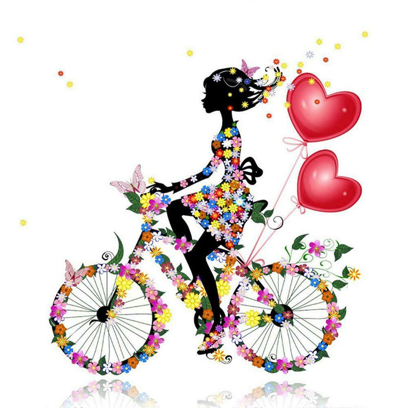 5D DIY Diamond Painting Riding Love Girl Cross Stitch Embroidery Mosaic Kit