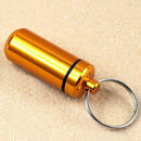 6pcs Waterproof Aluminum Pill Box Case Bottle Cache Drug Holder Keychain Co