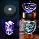 LED Colorful Light Base Round Rotating Crystal Light Base Display Electric Z6U2