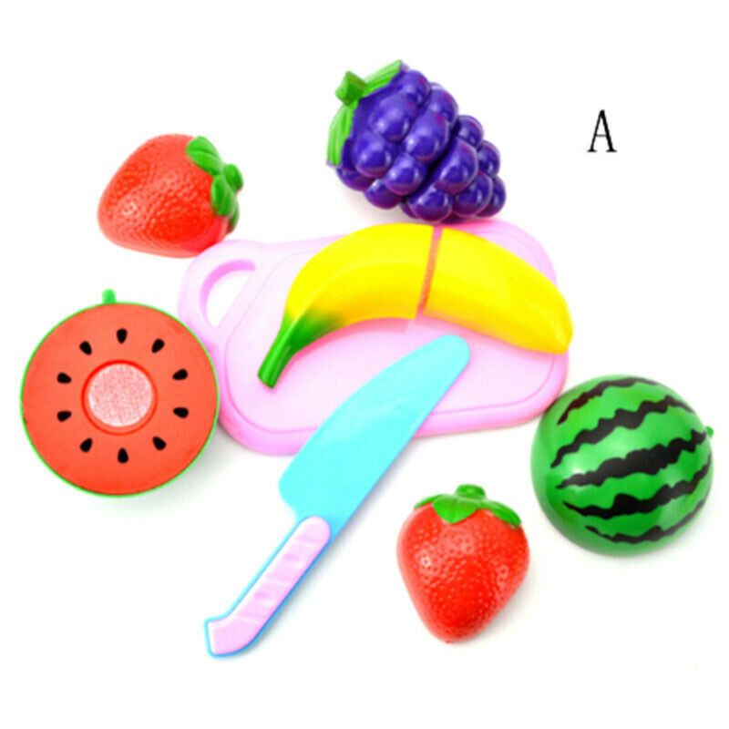 Fruit Vegetable Food Cutting Set Pretend Role Play Kitchen Food Toys for KidL2N1