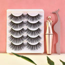 Waterproof Magnetic Eyeliner with 5 Pairs Eyelashes and Tweezer Long Lashes AU~