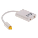 Digital Toslink Optical Fiber Audio 1 to 2 Female Cable Splitter Adapter