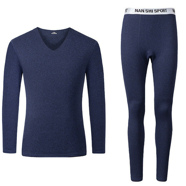 2pcs Seamless Fleece Clothes Set Letter Men Fitness Jumper Pants (Blue L) A#S