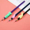 Kids Writing Pencil Holder Rubber Children Pen Aid Grip Tools Set (Blue)