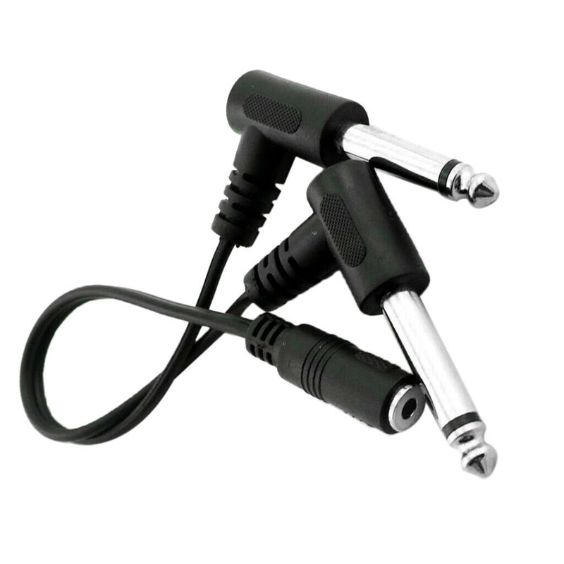 3.5mm 1/8inch Stereo Female to 2x 6.35mm Mono Male Y Splitter Cable 20cm